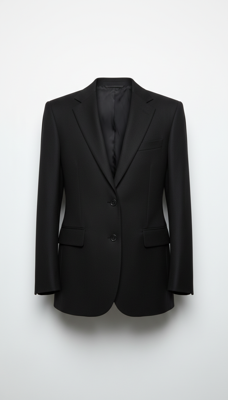 Structured Black Wool Blazer